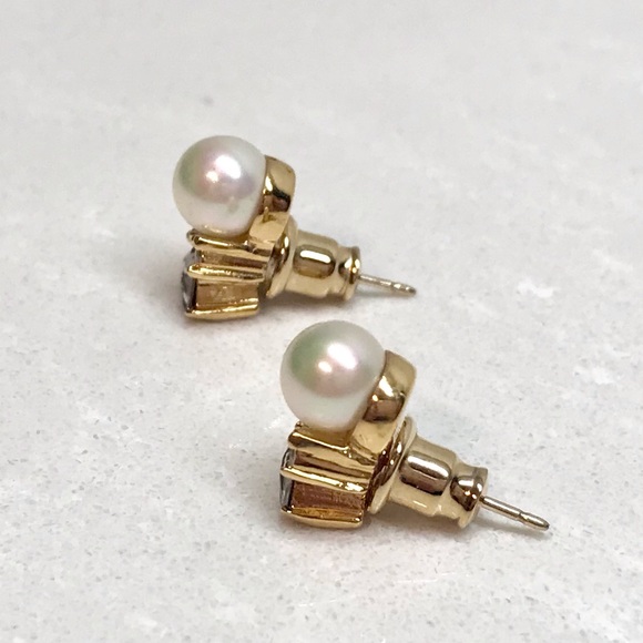Vintage Angel earrings - Pearl and Gold toned - Picture 3 of 7